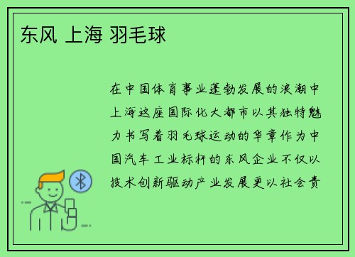 东风 上海 羽毛球